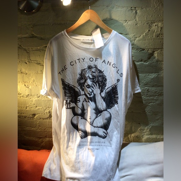 NEW! The Laundry Room White Angel Graphic Tee - Picture 1 of 5